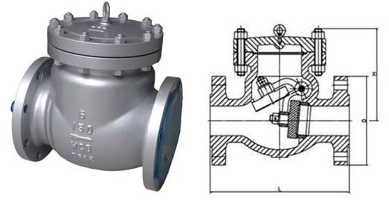美標(biāo)止回閥結(jié)構(gòu)圖